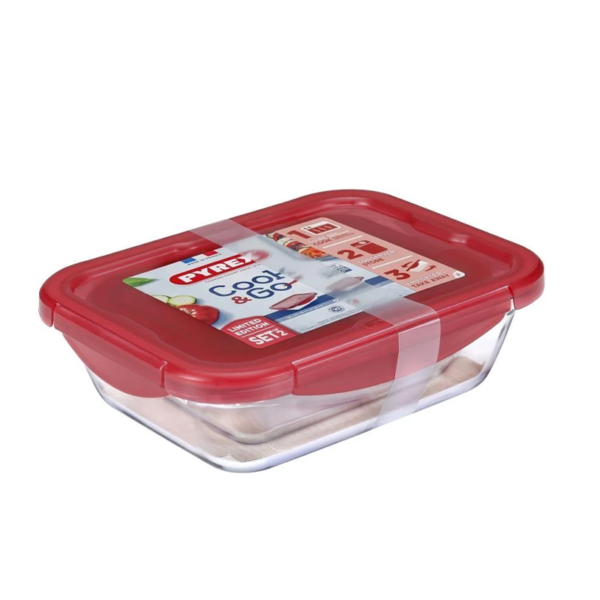 Pyrex 4pc 3c Rectangular Food Storage Container Set Tarragon - View #3