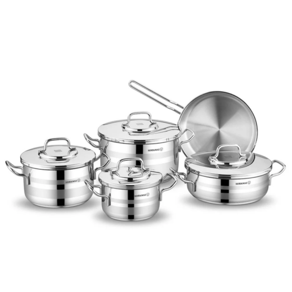 KORKMAZ STAINLESS COOKING SET 9 PIECES